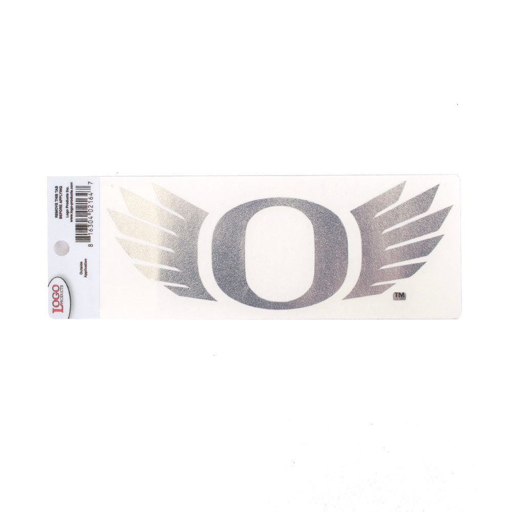 O Wings, Grey, Decal - Outside Application, Home & Auto, 7", Logo Product, Chrome, 863910